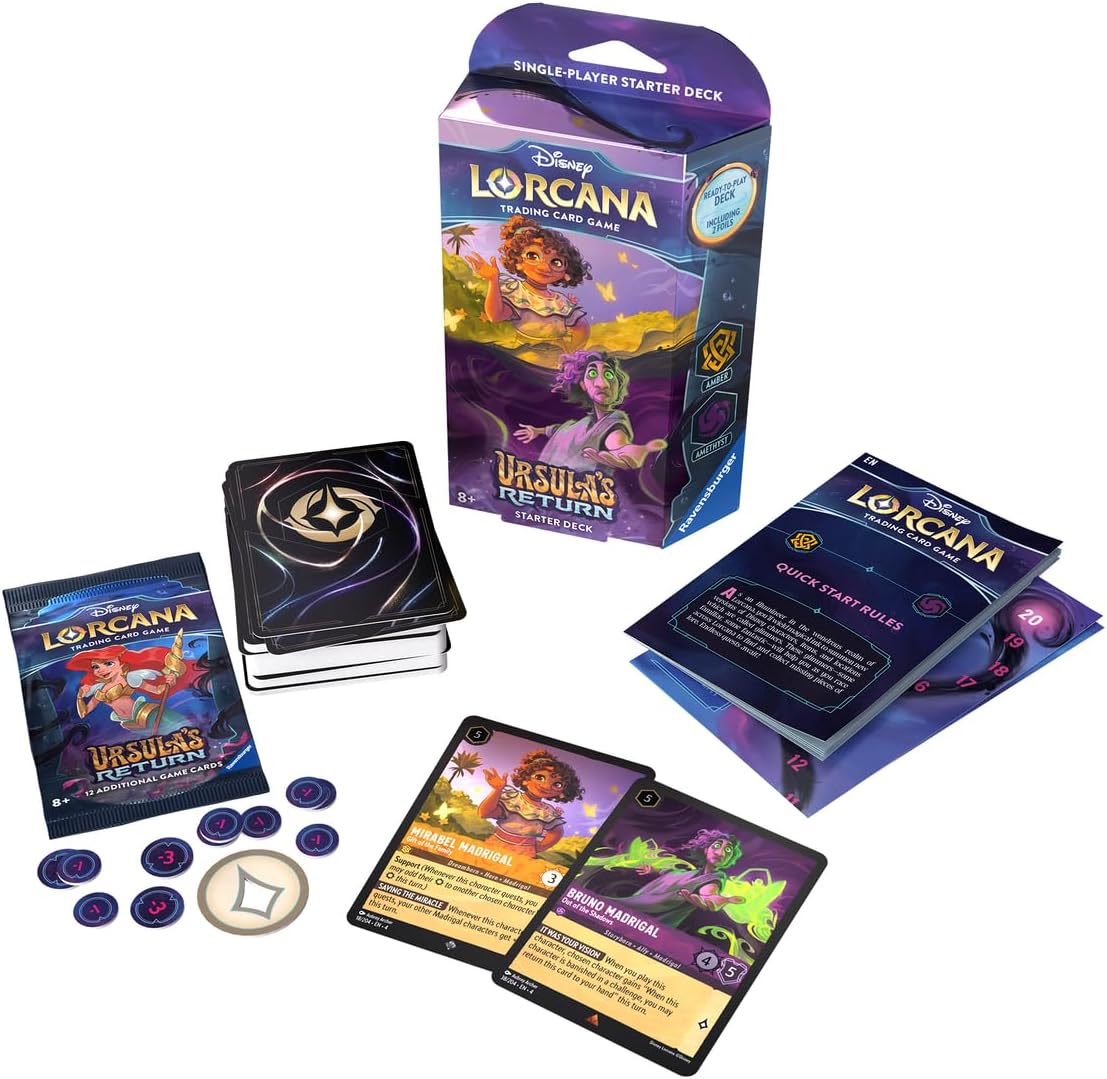 Ravensburger Disney Lorcana TCG: Ursula's Return - Amber & Amethyst Single-Player Starter Deck
